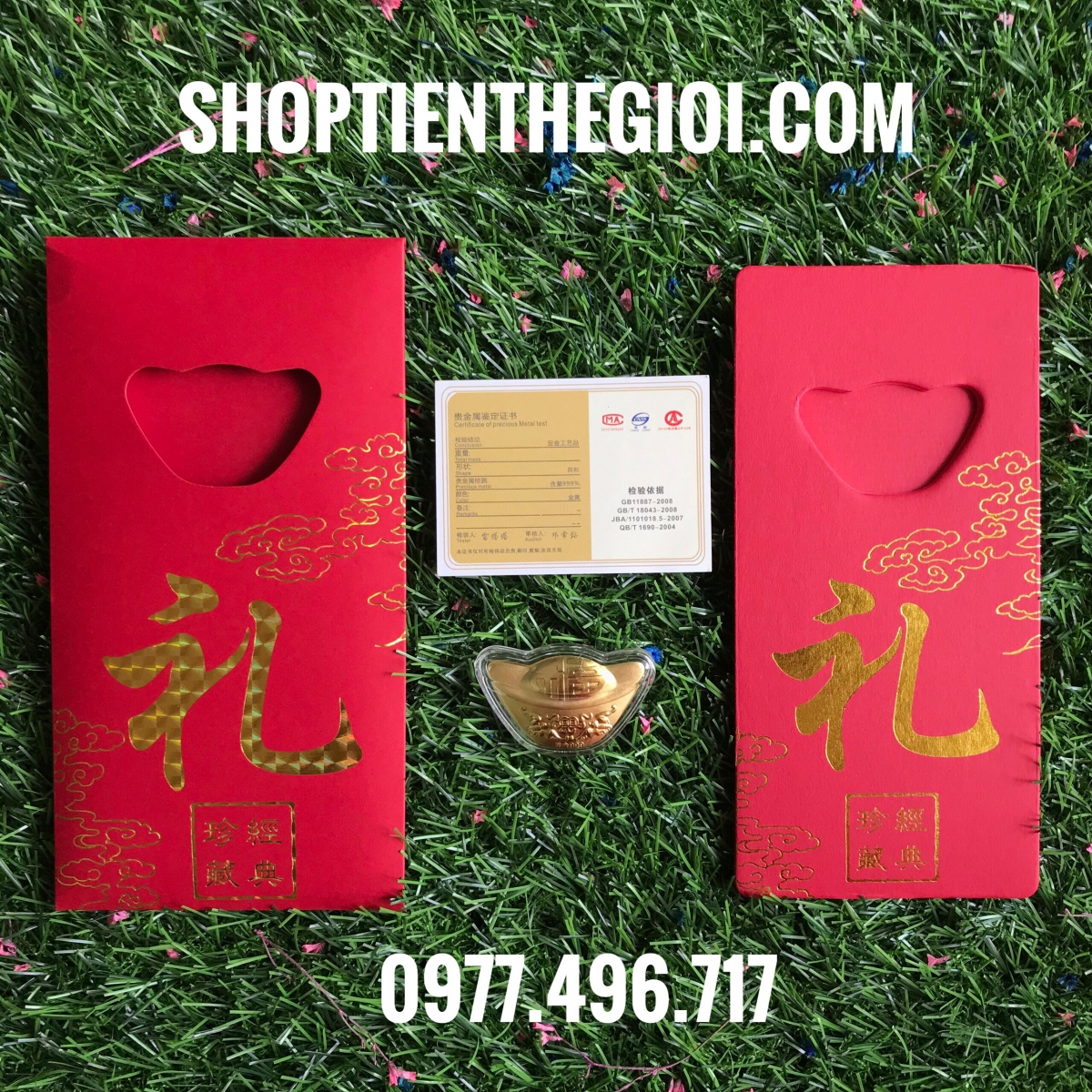 BAO LÌ XÌ THỎI VÀNG 24K